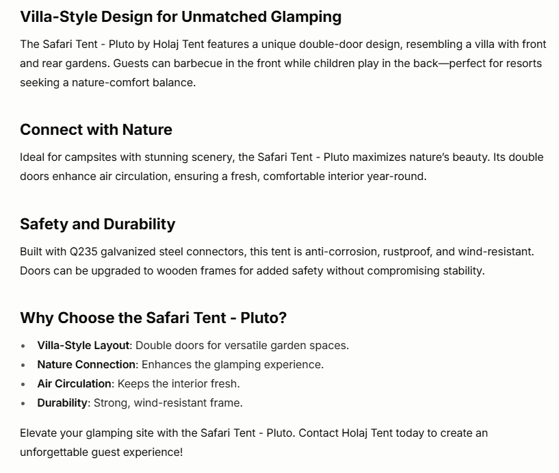 Aluminum PVC Tent