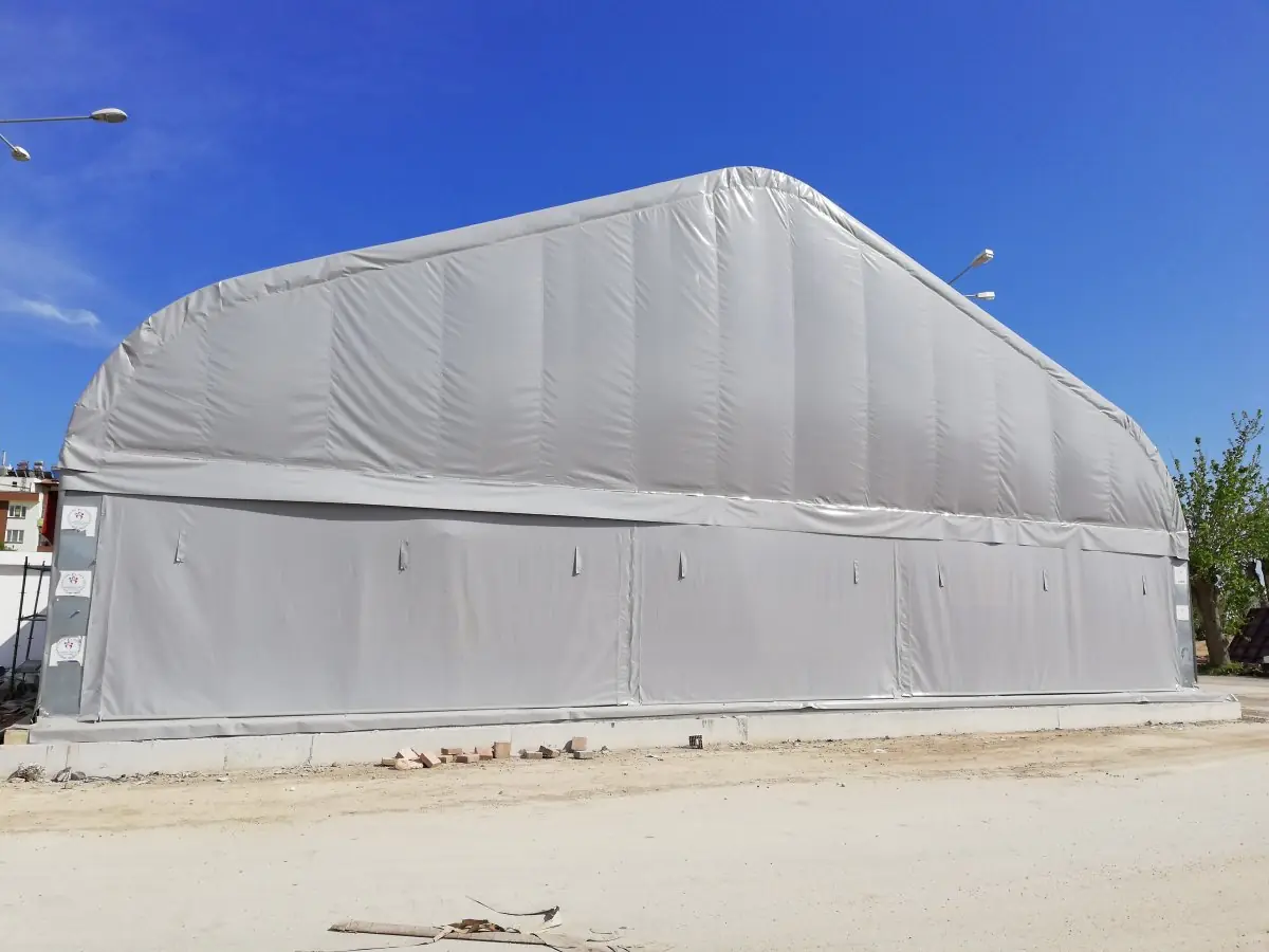 25x30m Turkish basketball tent exterior view with full structure