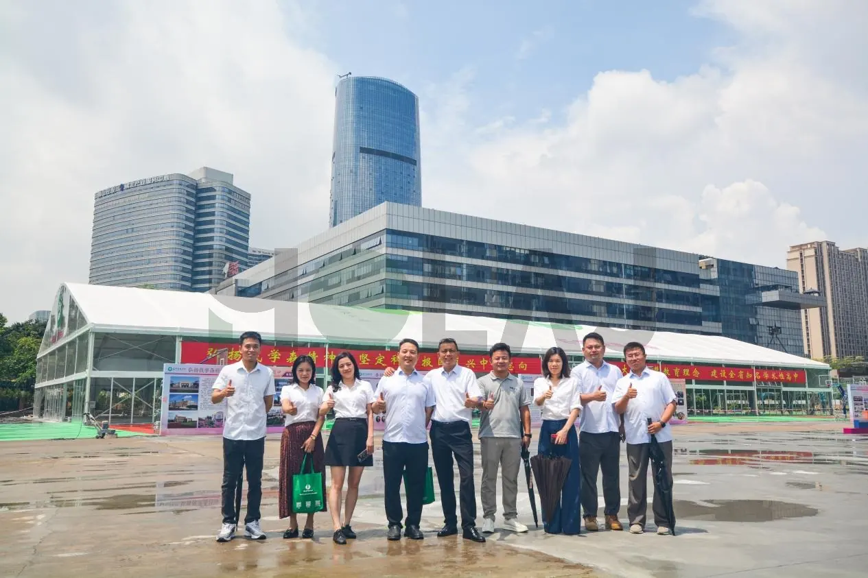 Superb Holaj Tent project team photo after successful sports hall installation