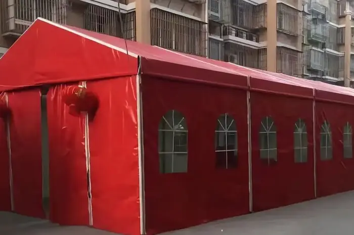 24x6m Red and White Wedding Tent: Superb Holaj Tent’s Ultimate Outdoor Solution
